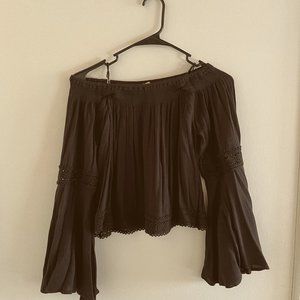 Hollister Black Off Shoulder Blouse